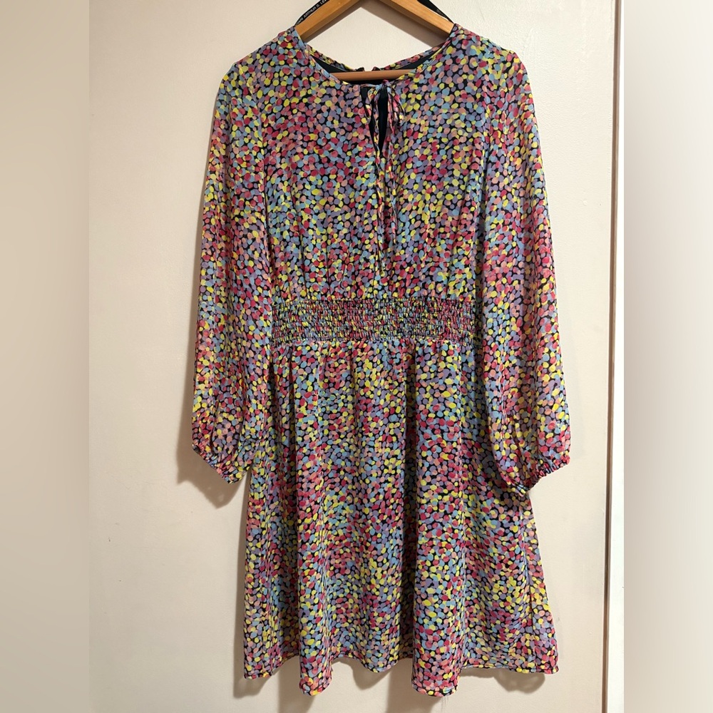Tahari ASL Multicolor Long Sleeve Dress